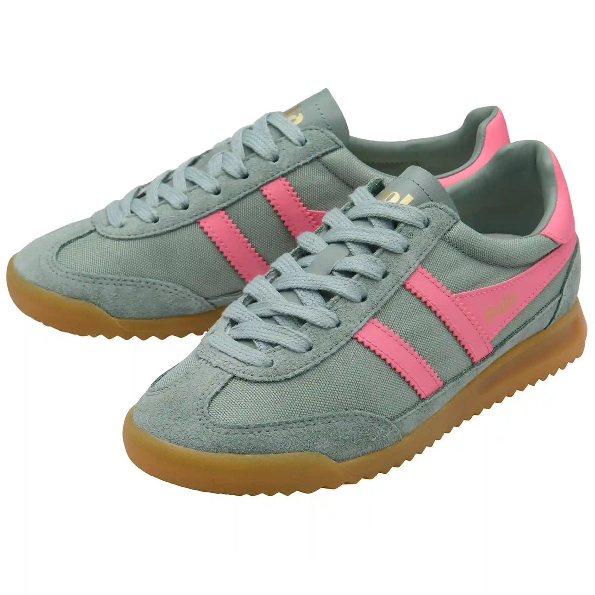 Gola Classics Women's Tornado Sneakers - Green Mist/Fluro Pink