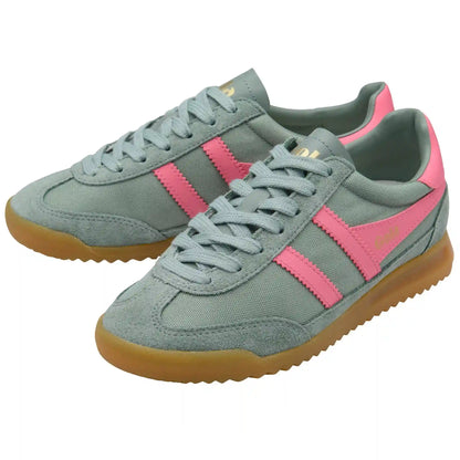 Gola Classics Women's Tornado Sneakers - Green Mist/Fluro Pink