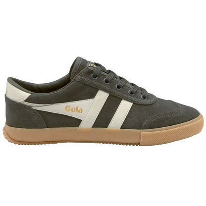 Gola Classics Women's Badminton Suede Plimsoll Sneakers - Conifer/Off White/Gum