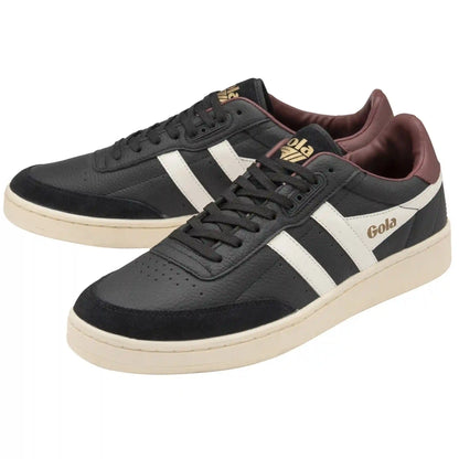 Gola Classics Men's Contact Leather Sneakers - Black/Off White/Burgundy