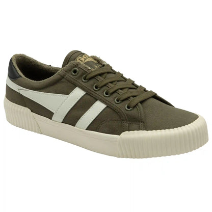 Vegan Gola Classics Men's Rally Plimsoll Sneakers - Khaki/Off White/Black