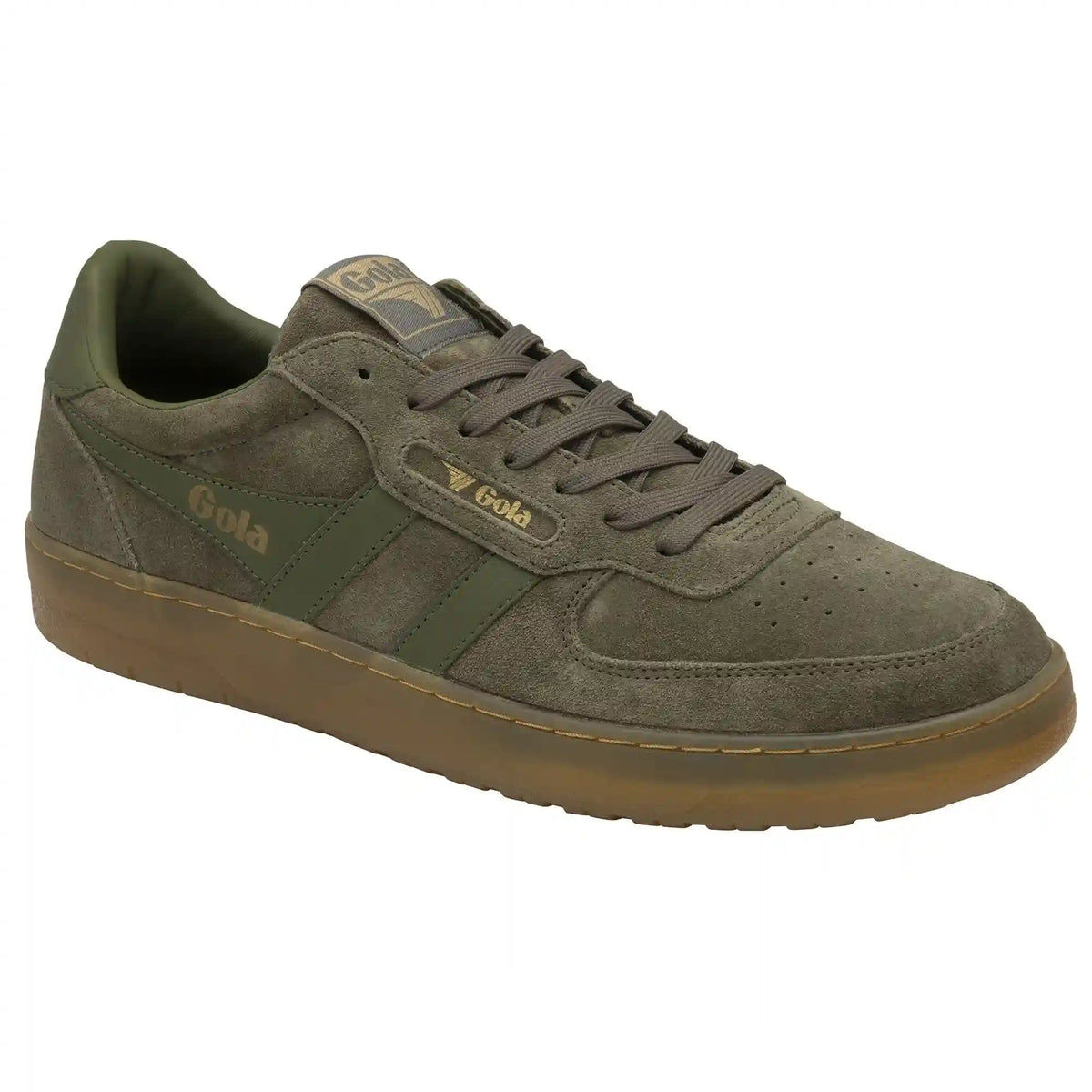 Gola Classics Men's Hawk Suede '86 Sneakers - Khaki/Gum