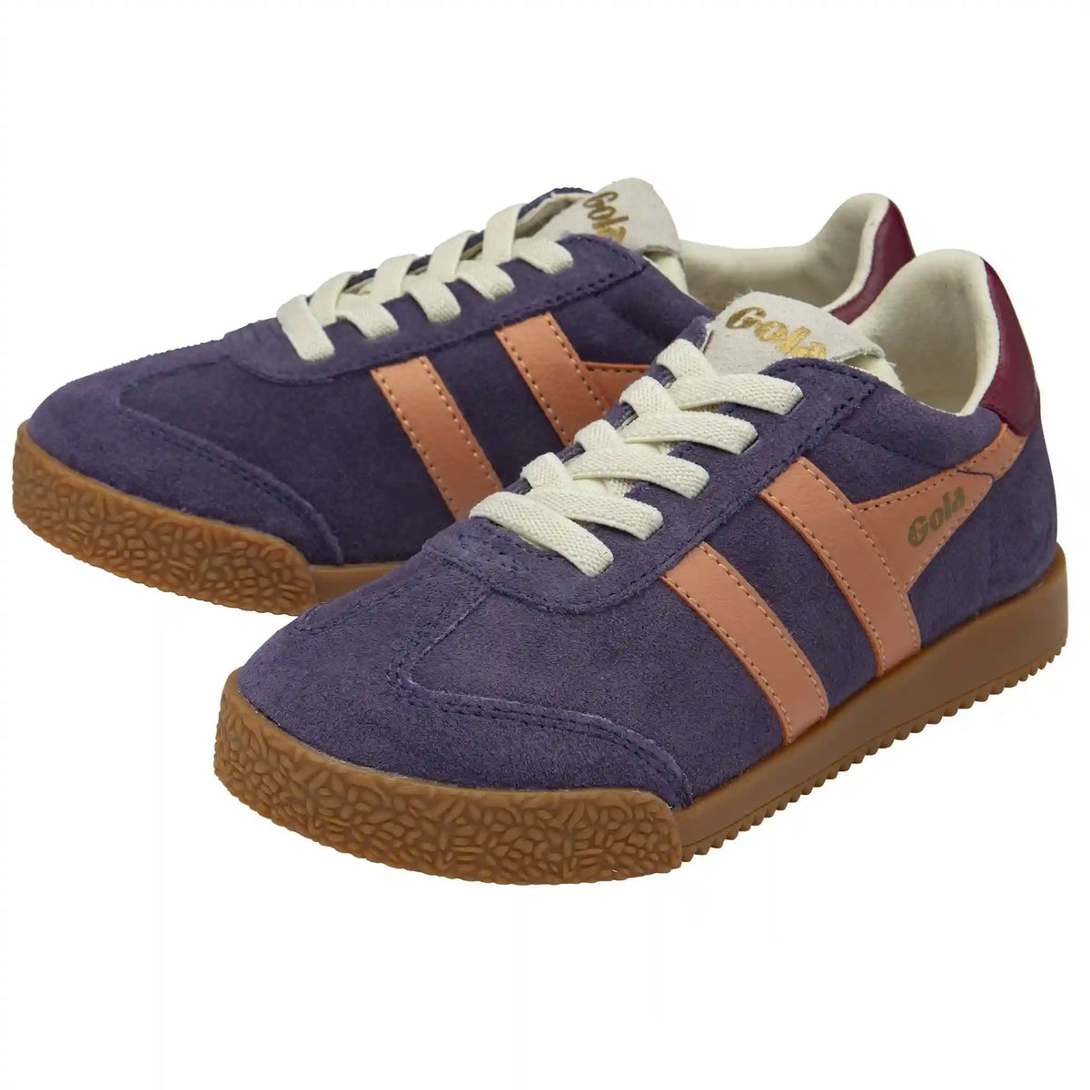 Gola Classics Kids' Elan Sneakers - Plum/Terracotta/Cerise