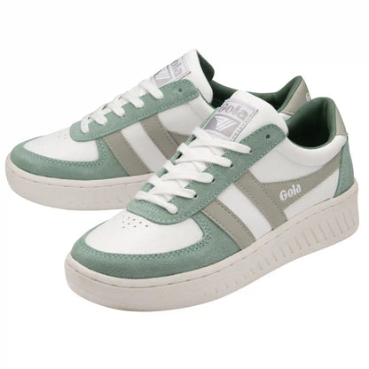 Gola Classics Women's Grandslam Pure Sneakers - White/Green Mist/Light Grey