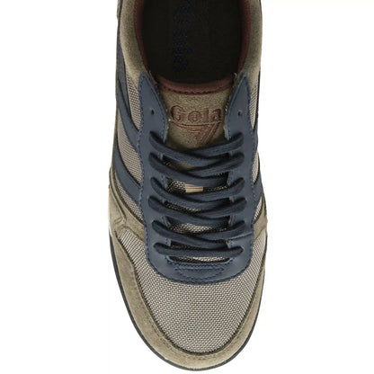 Gola Classics Men's Trek Low Sneakers - Khaki/Navy/Burgundy
