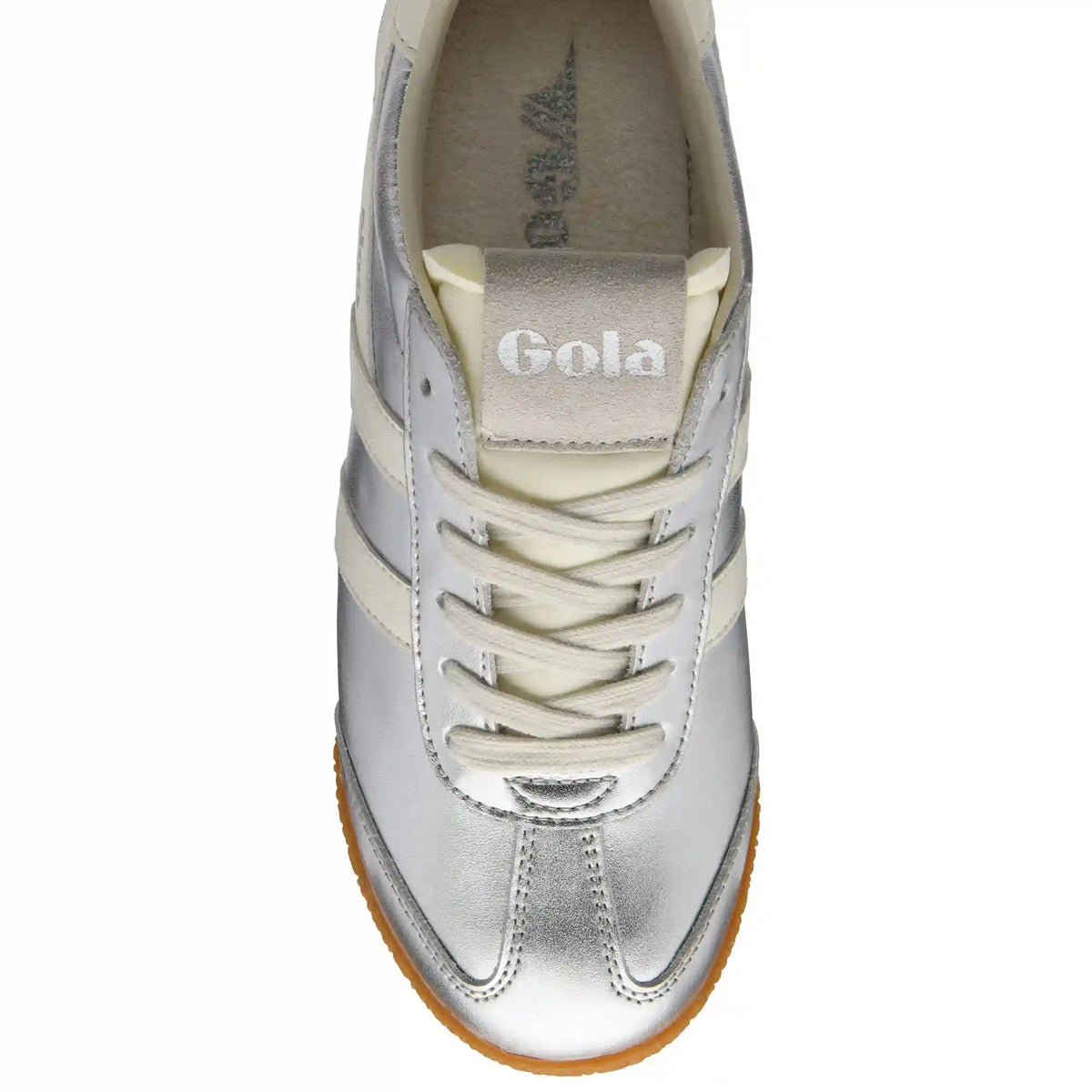 Gola Classics Women's Elan Metallic Sneakers - Silver/Off White
