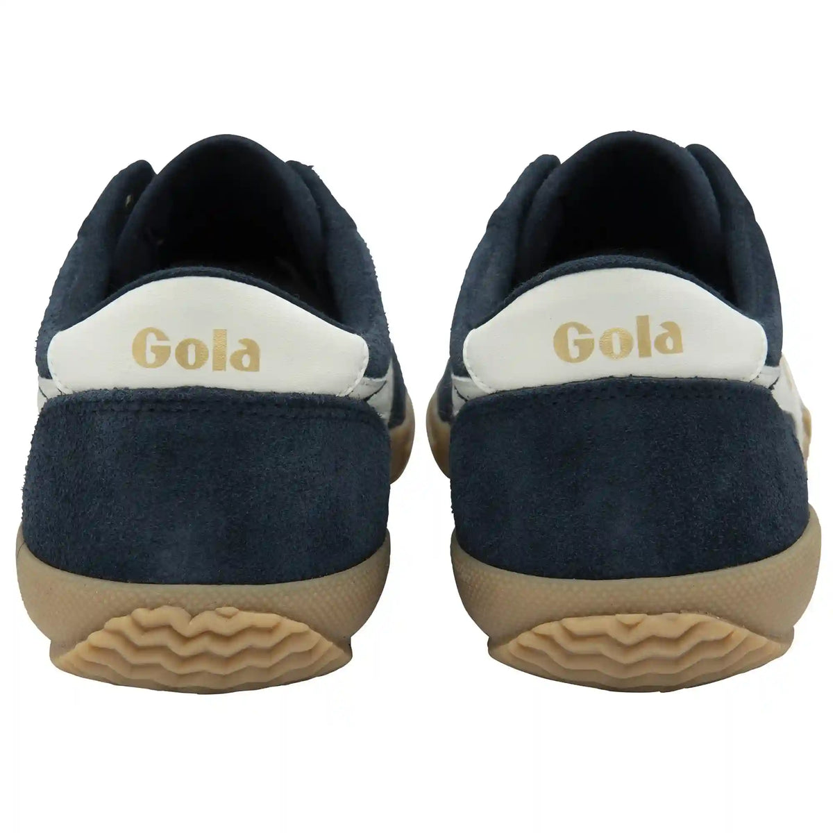 Gola Classics Men's Badminton Suede Plimsoll Sneakers - Navy/Off White/Gum