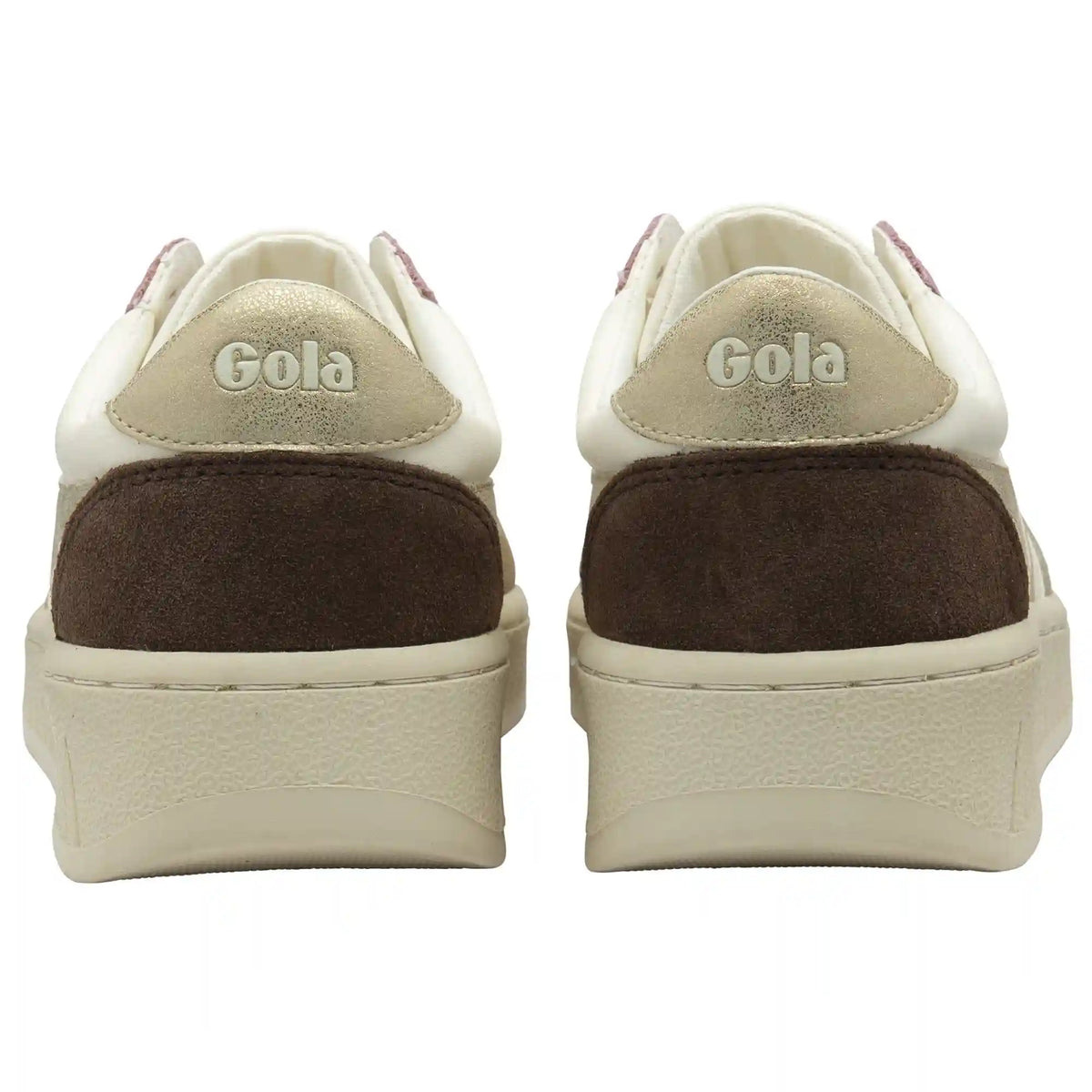 Gola Classics Women's Grandslam Quadrant Sneakers - Off White/Light Caramel/Gold/Dark Brown
