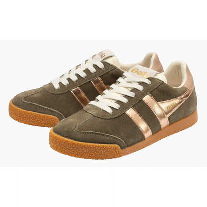 Gola Classics Women's Elan Glitz Sneakers - Khaki/Rose Gold/Cameo