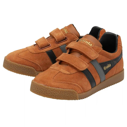 Gola Classics Kids' Harrier Strap Sneakers - Moody Orange/Black/Grey