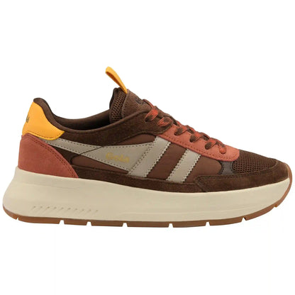 Gola Classics Women's Phoenix Sneakers - Dark Brown/Orange Spice/Sun