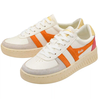 Gola Classics Women's Grandslam Trident Sneakers - White/Apricot/Buttermilk