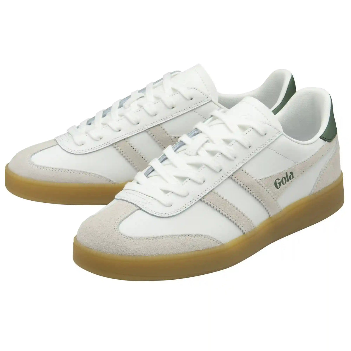 Gola Classics Men's Viper Leather Sneakers - White/White/Evergreen/Gum