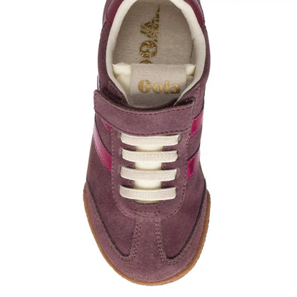 Gola Classics Kids' Elan Glitz Strap Sneakers - Windsor Wine/Fuchsia/Cerise