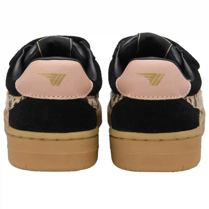 Gola Classics Kids' Hawk Suede Safari Strap Sneakers - Black/Leopard/Cameo/Gum