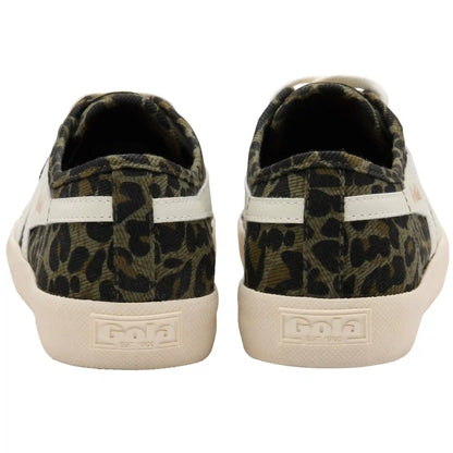 Vegan Gola Classics Women's Coaster Leopard - Khaki/Off White