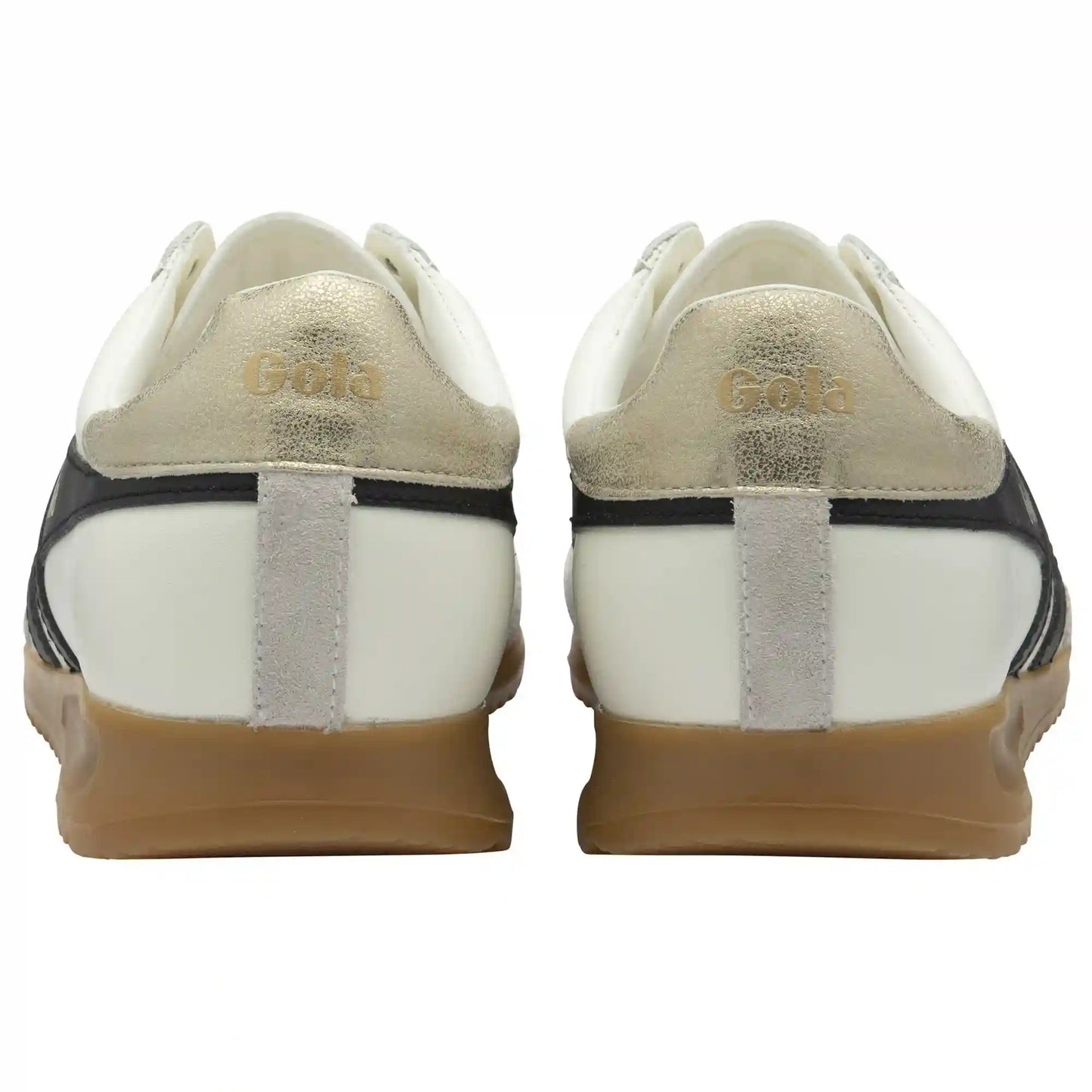 Gola Classics Women's Torpedo Leather Sneakers - Off White/Black/Gold