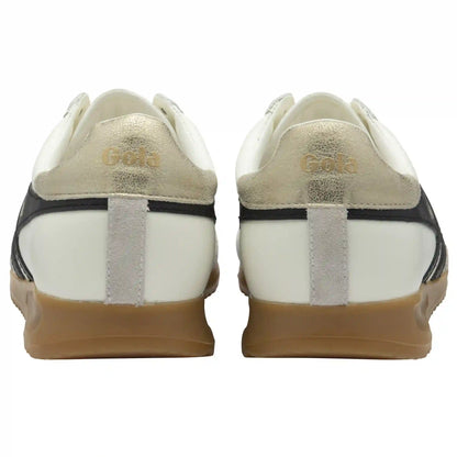 Gola Classics Women's Torpedo Leather Sneakers - Off White/Black/Gold