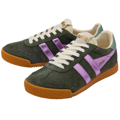 Gola Classics Women's Elan Glitz Sneakers - Dark Khaki/Lilac/Green Mist