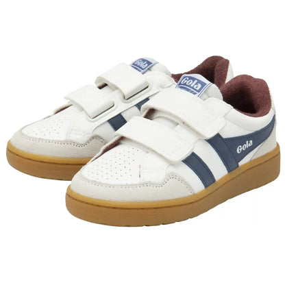 Gola Classics Kids' Eagle Strap Sneakers - White/Moonlight/Burgundy/Gum