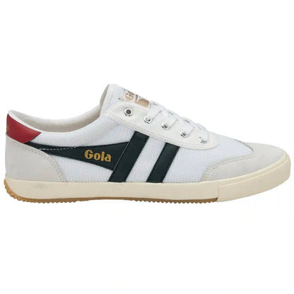 Gola Classics Men's Badminton Mesh Plimsoll Sneakers - White/Navy/Deep Red