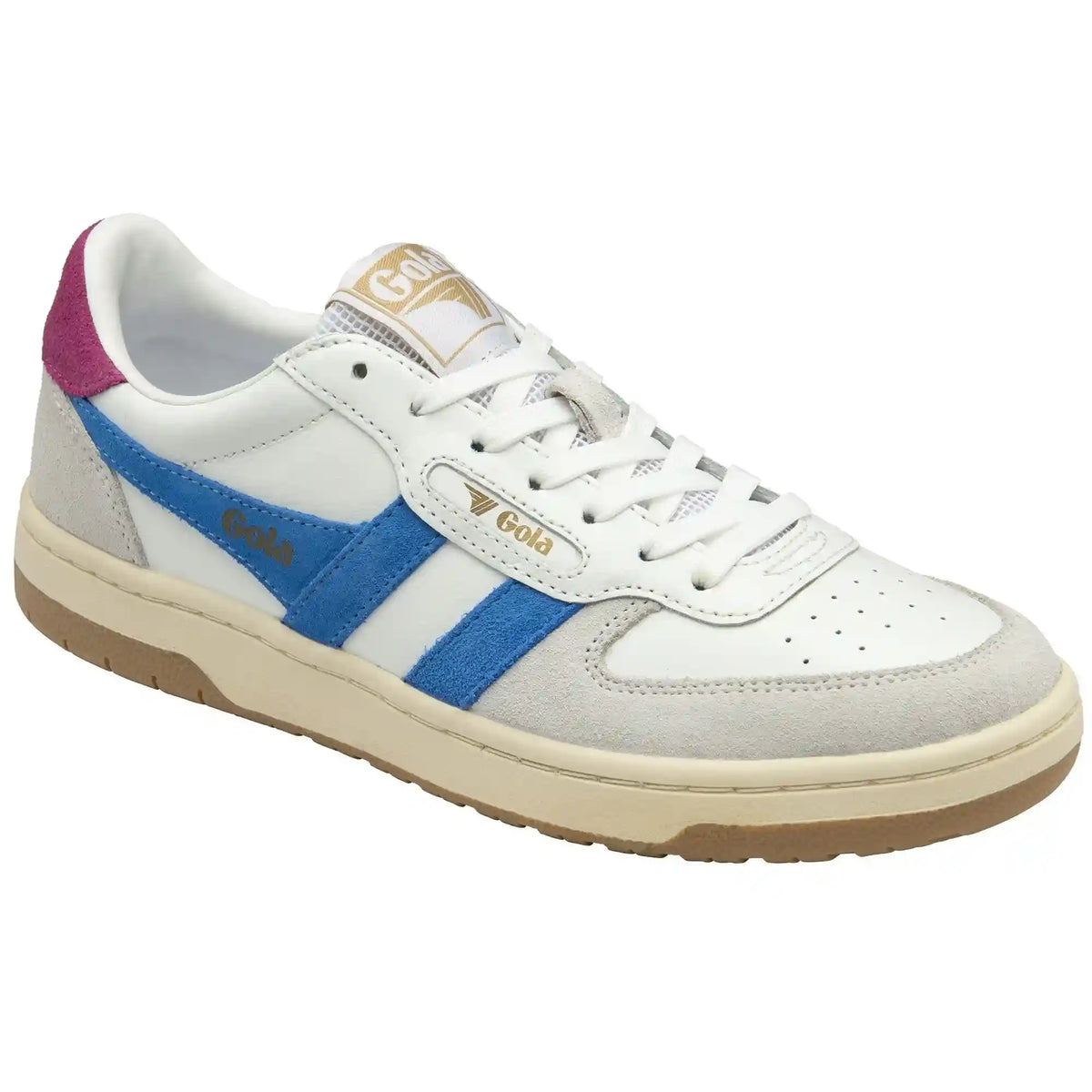 Gola Classics Women's Hawk Sneakers - White/Pacific/Fuchsia