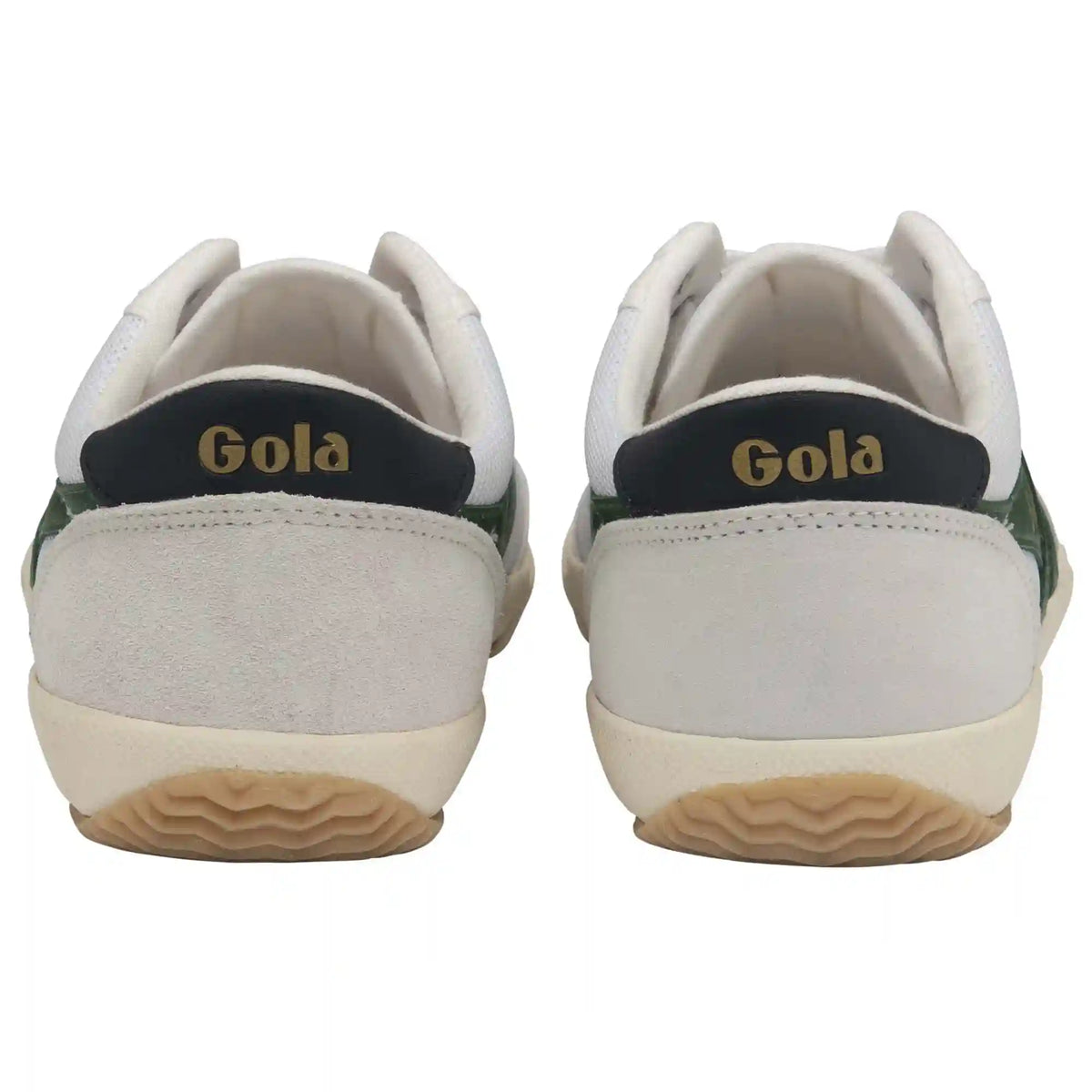 Gola Classics Men's Badminton Mesh Plimsoll Sneakers - White/Dark Green/Navy