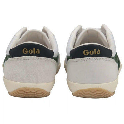 Gola Classics Men's Badminton Mesh Plimsoll Sneakers - White/Dark Green/Navy