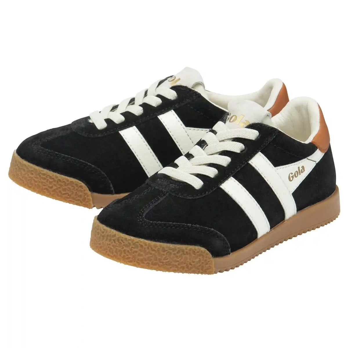 Gola Classics Kids' Elan Sneakers - Black/Off White/Moody Orange
