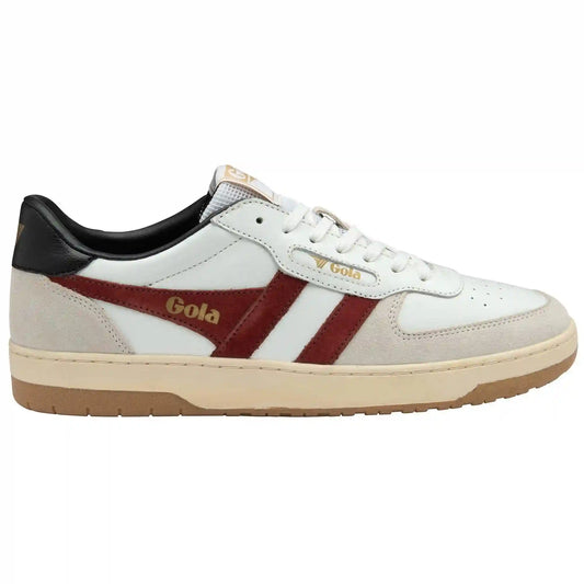 Gola Classics Men's Hawk Sneakers - White/Red Ochre/Black