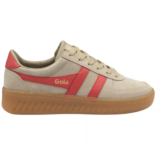 Gola Classics Women's Grandslam Suede Sneakers - Bone/Coral/Gum