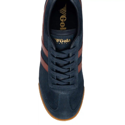 Gola Classics Men's Harrier Suede Sneakers - Navy/Red/Ochre
