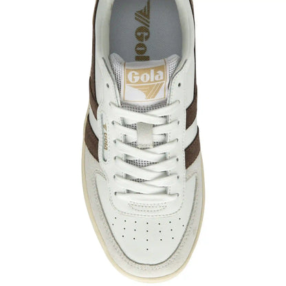 Gola Classics Women's Hawk Sneakers - White/Dark Brown/Gold