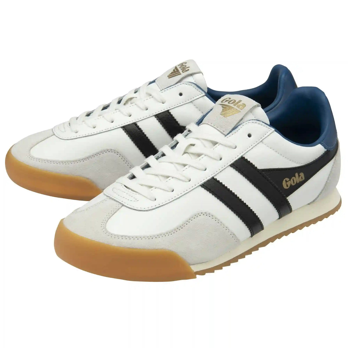 Gola Classics Men's Europa Leather Sneakers - White/Black/Marine Blue