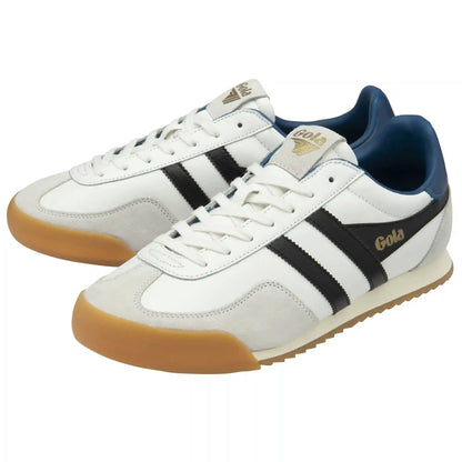 Gola Classics Men's Europa Leather Sneakers - White/Black/Marine Blue