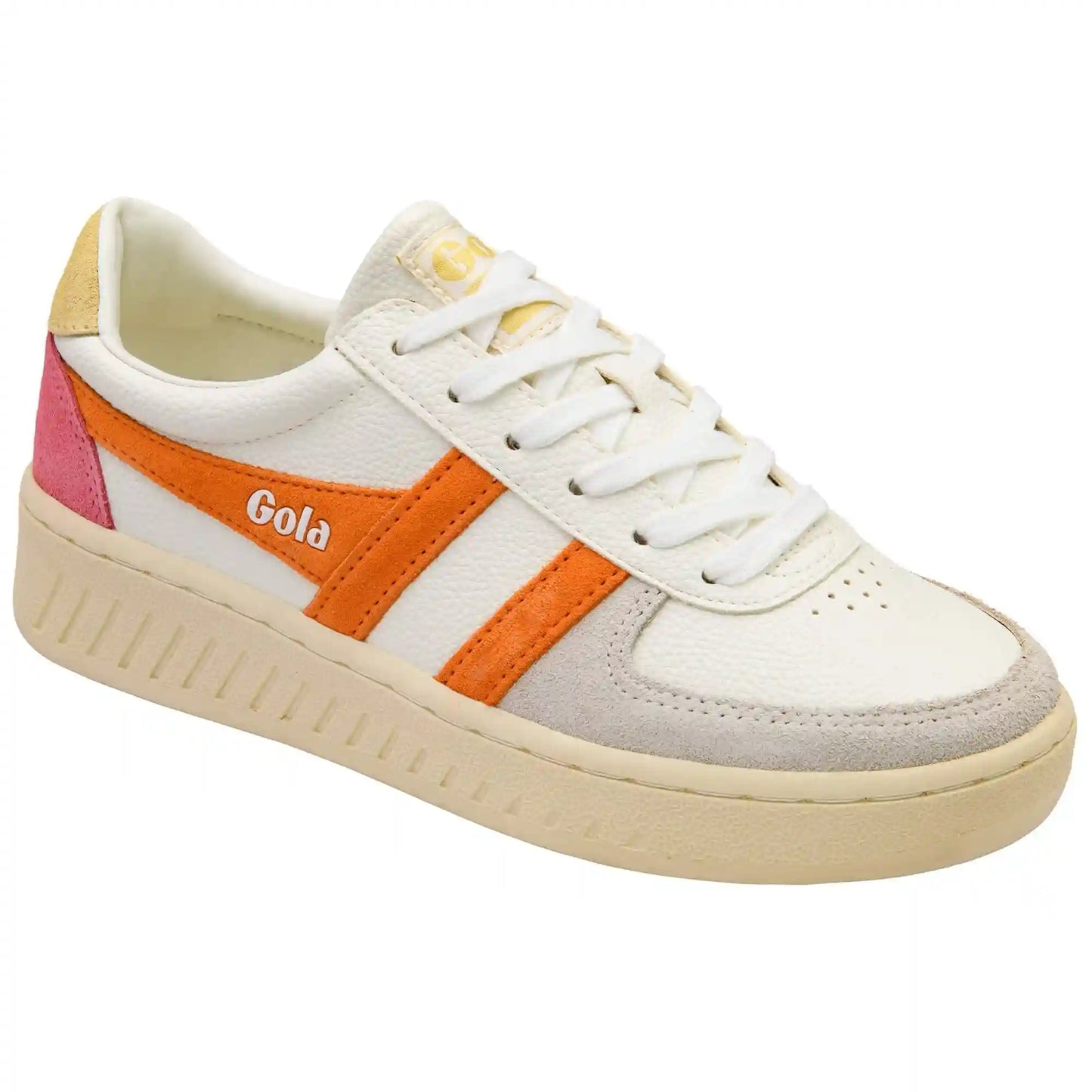 Gola Classics Women's Grandslam Trident Sneakers - White/Apricot/Buttermilk