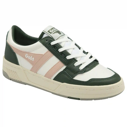 Gola Classics Women's Challenge Sneakers - White/Evergreen/Pearl Pink