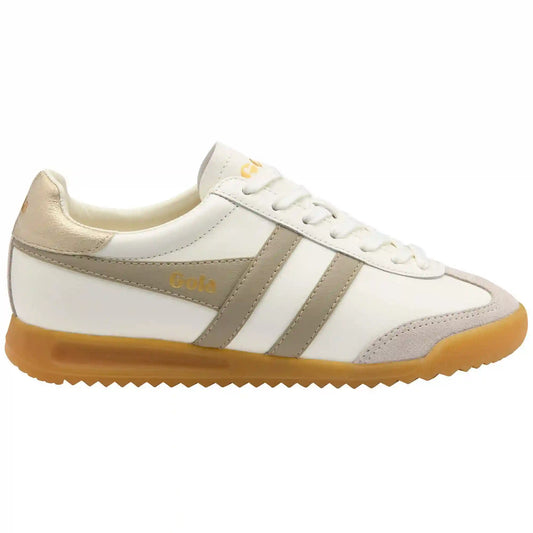 Gola Classics Women's Torpedo Leather Sneakers - Off White/Bone/Gold