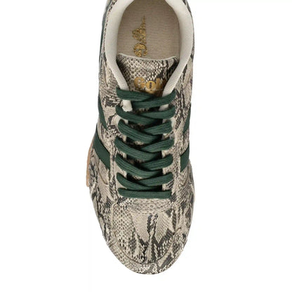 Gola Classics Women's Corva Snake Sneakers - Off White/Evergreen/Gum