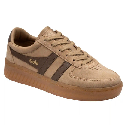 Gola Classics Women's Grandslam Suede Sneakers - Light Caramel/Dark Brown/Gum