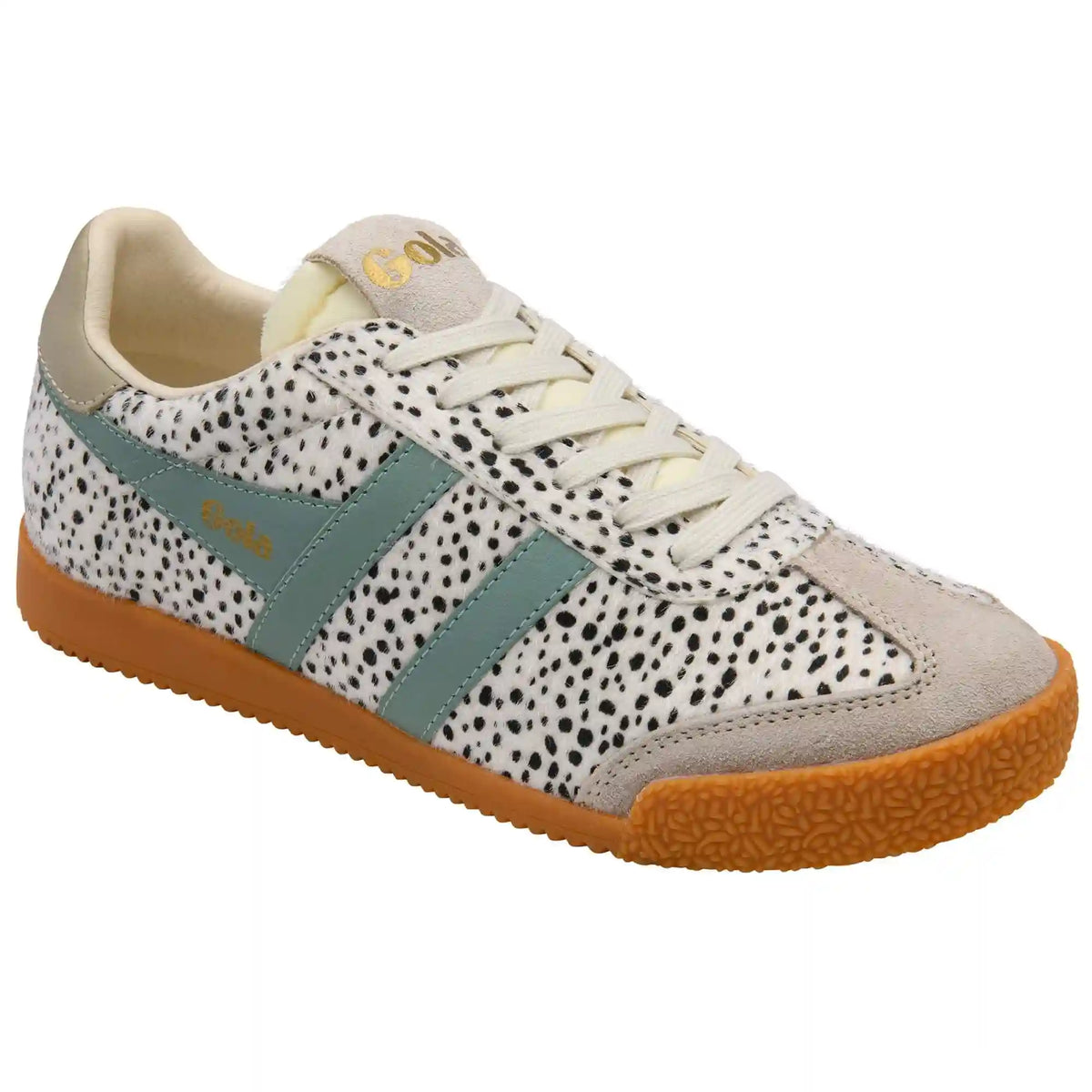 Gola Classics Women's Elan Savanna Sneakers - Cheetah/Feather Grey/Green Mist
