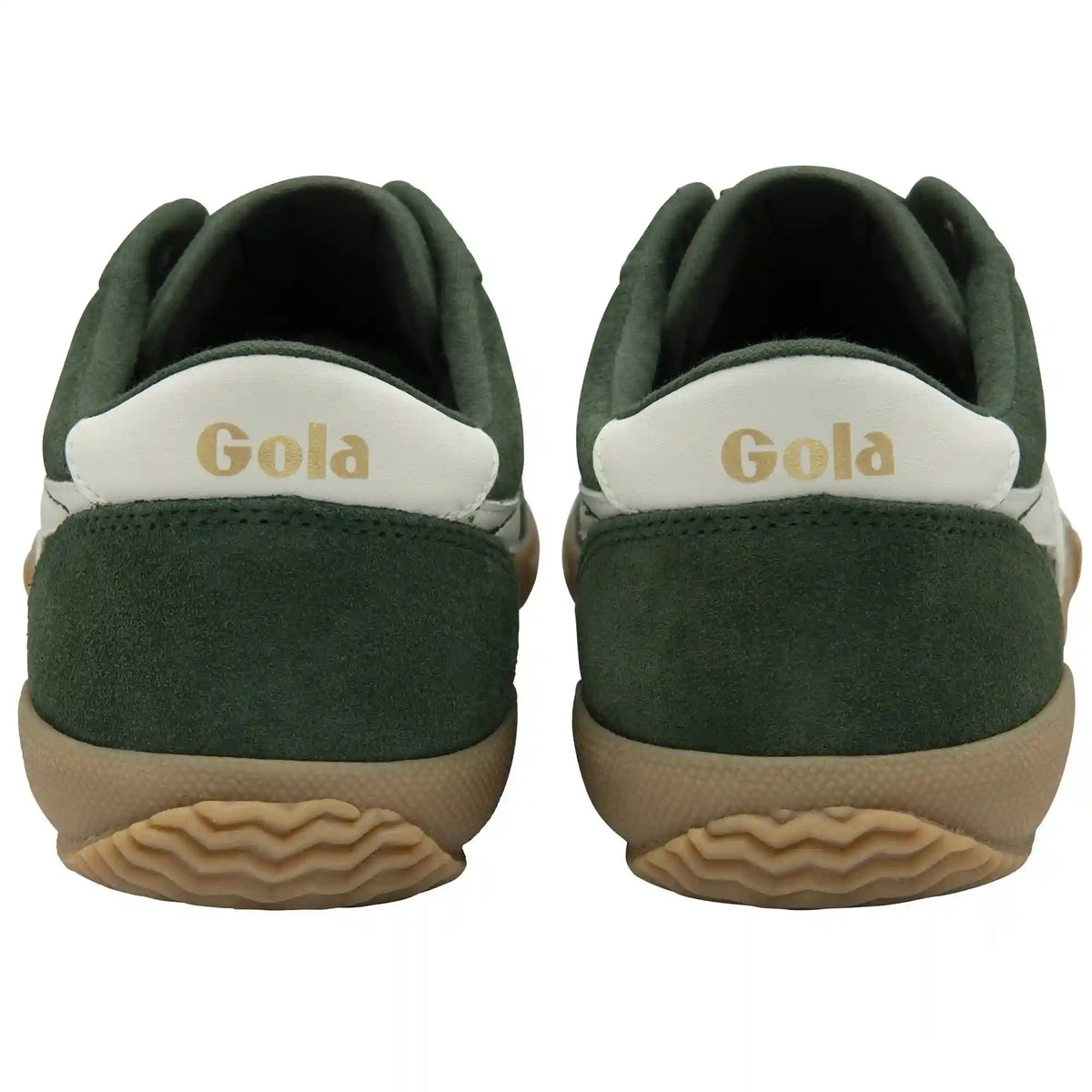 Gola Classics Men's Badminton Suede Plimsoll Sneakers - Evergreen/Off White/Gum