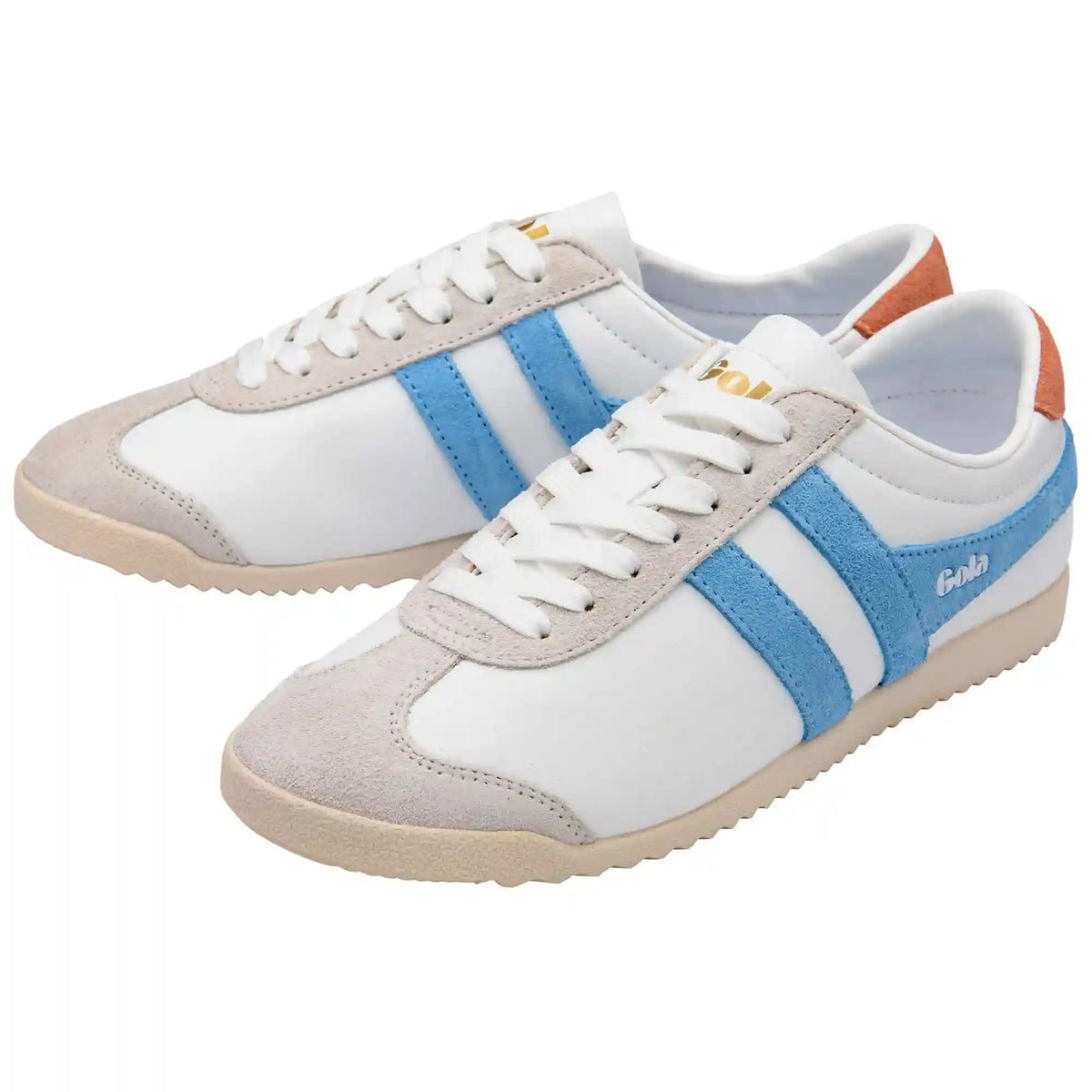 Gola Classics Women's Bullet Pure Sneakers - White/Lake/Terracotta