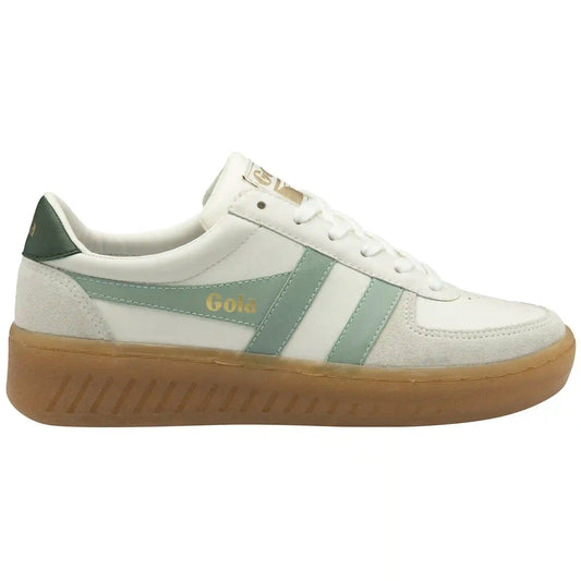 Gola Classics Women's Grandslam Elite Sneakers - White/Surf/Evergreen/Gum