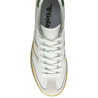 Gola Classics Men's Viper Leather Sneakers - White/White/Evergreen/Gum