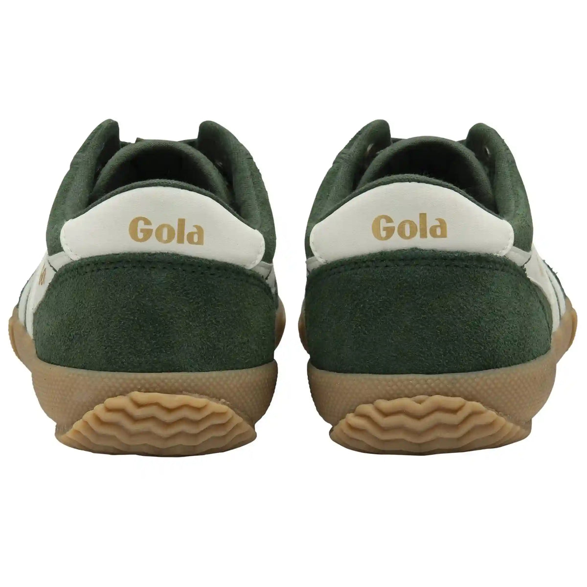 Gola Classics Women's Badminton Suede Plimsoll Sneakers - Evergreen/Off White/Gum