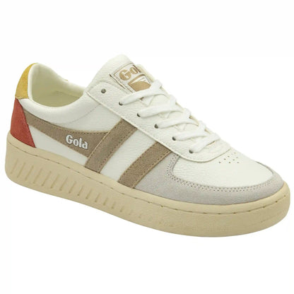 Gola Classics Women's Grandslam Trident Sneakers - White/Bone/Flax