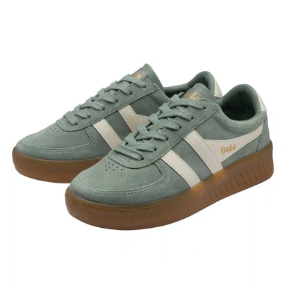Gola Classics Women's Grandslam Suede Sneakers - Green Mist/Off White/Gum