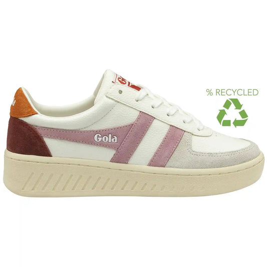 Gola Classics Women's Grandslam Trident Sneakers - White/Candy/Moody Orange