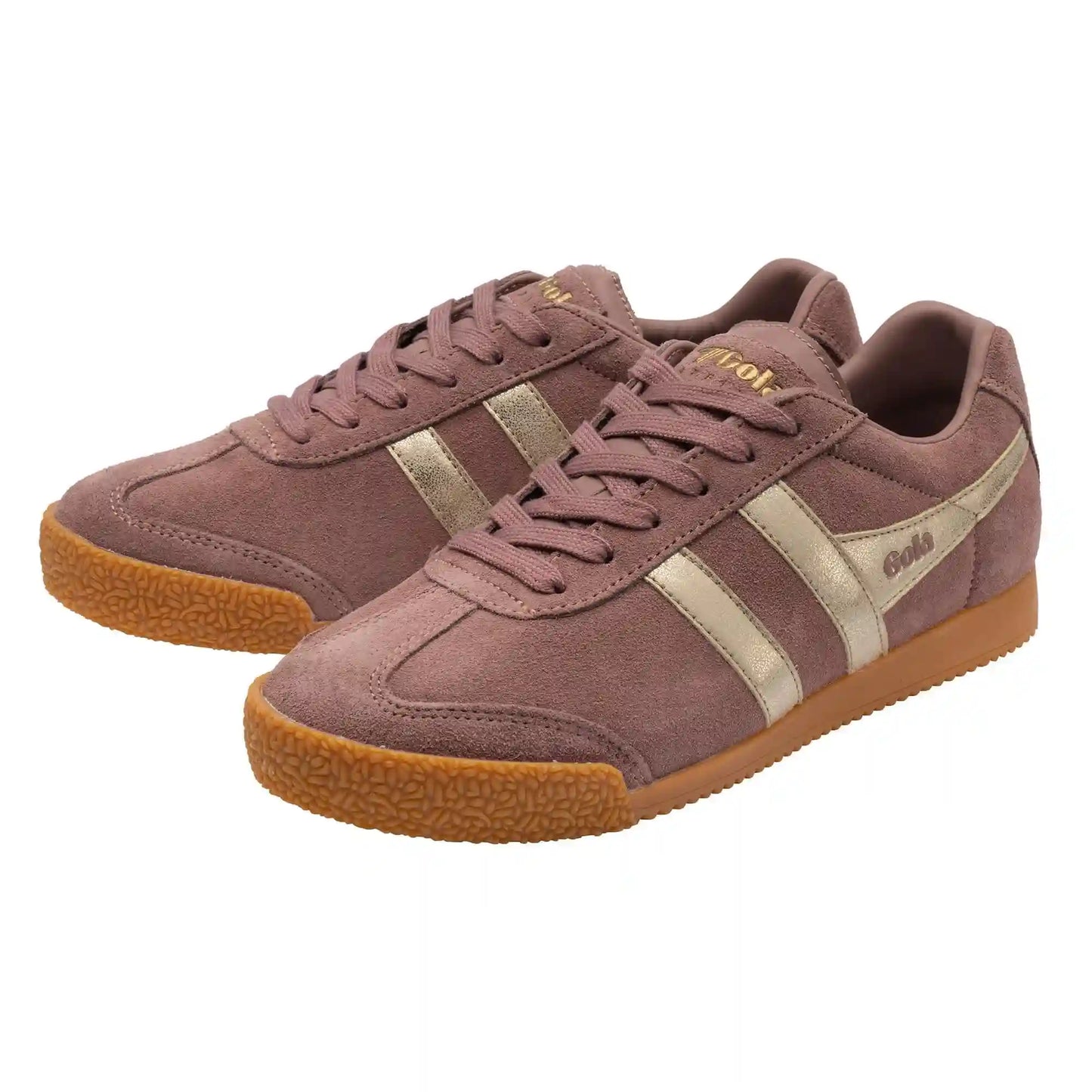 Gola Classics Women's Harrier Mirror Sneakers - Brownrose/Gold/Gum